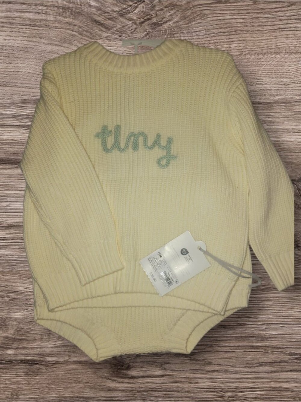 NWT Cloud Island Tiny Knit Sweater Cream 18M Baby Toddler